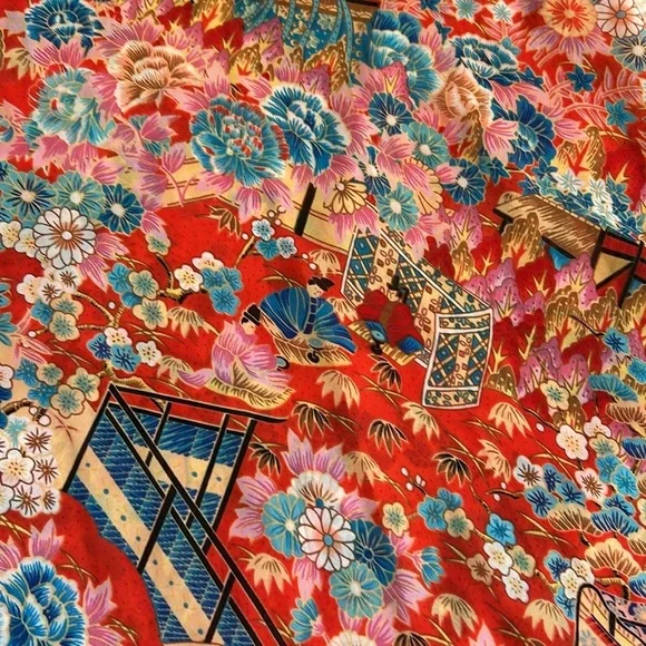 Cute semi sheer Asian Floral Multicolor Summer mini slip Dress​​ - Picture 8 of 15